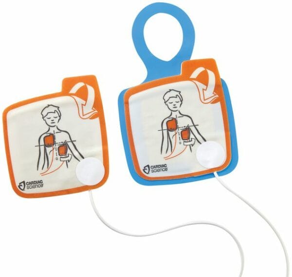 Electrodes adultes sans capteur RCP pour défibrillateur PowerHeart G5 CARDIAC SCIENCE