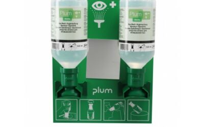 Station lavage oculaire pour 2 flacons 500ml lave œil